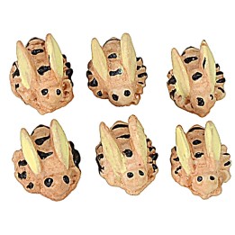 Set of 6 resin bees 0.8 mm