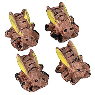 Set of 4 resin bees 1 cm