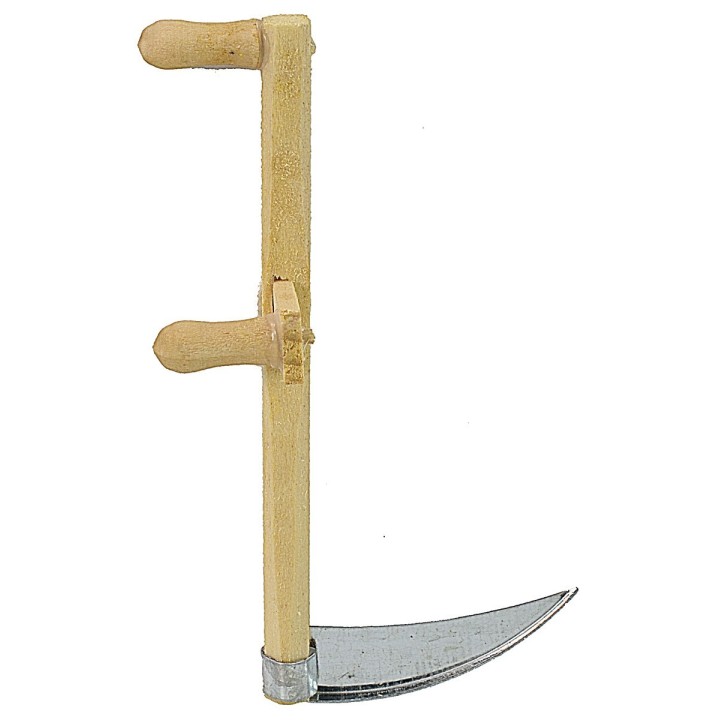 Hoz de metal con mango de madera de 8 cm