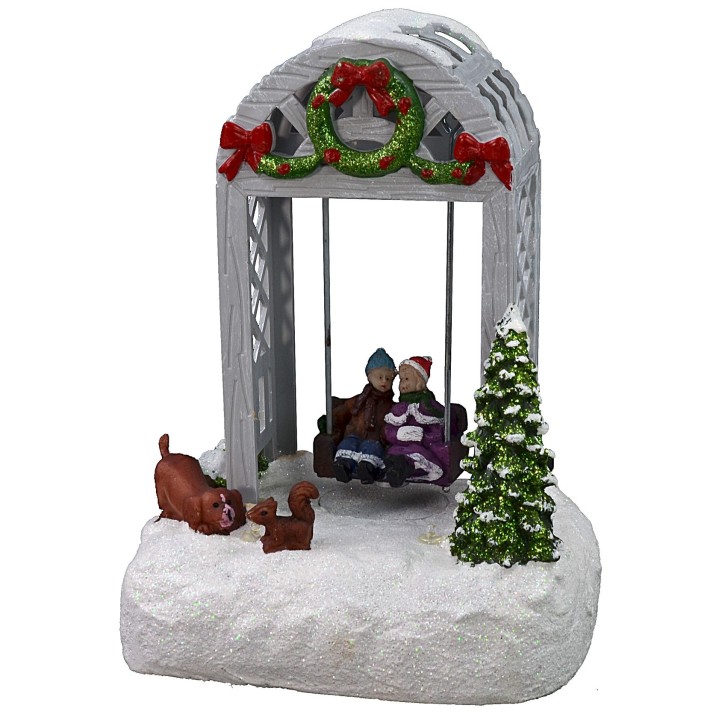 Christmas scenery for children on the swing, battery operated