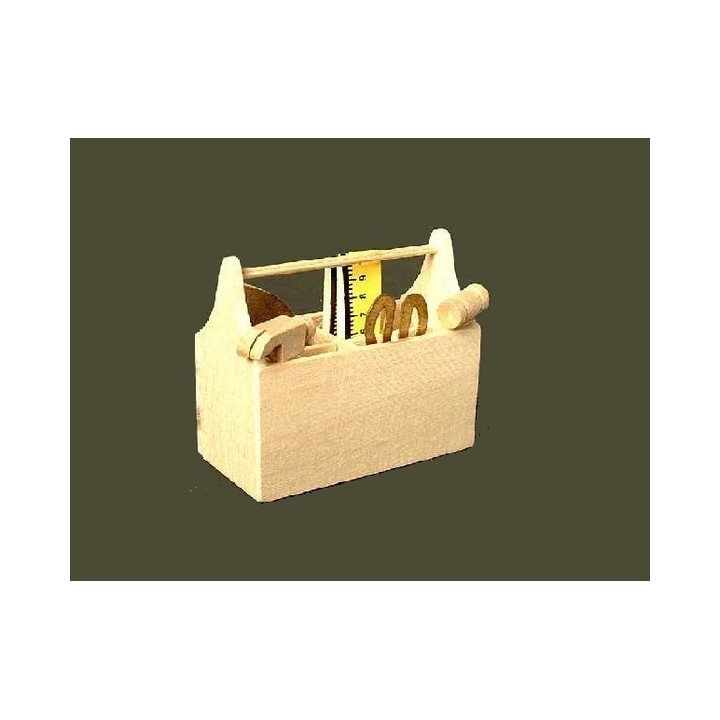 Juego de 5 herramientas de carpintero con caja de herramientas