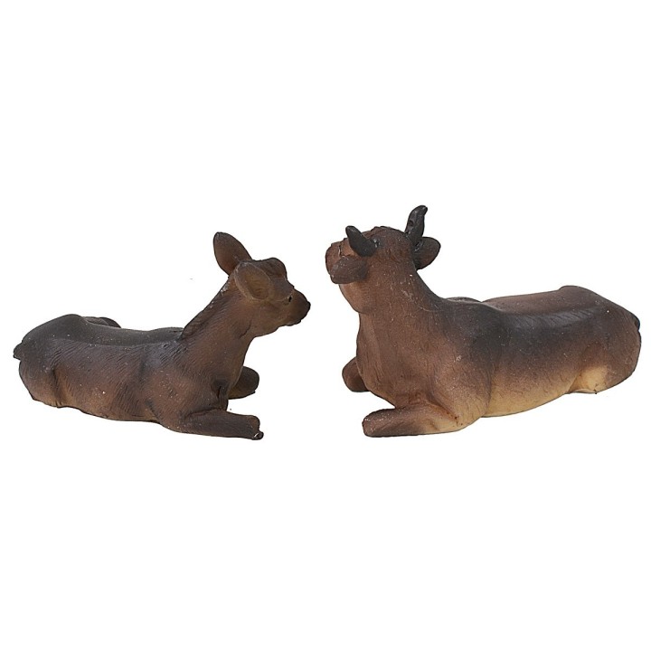 Conjunto de buey y burro de resina para Natividad de 8 cm