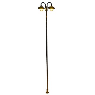 Lampione in metallo 20 cm con due punti luce a led 12V bianco