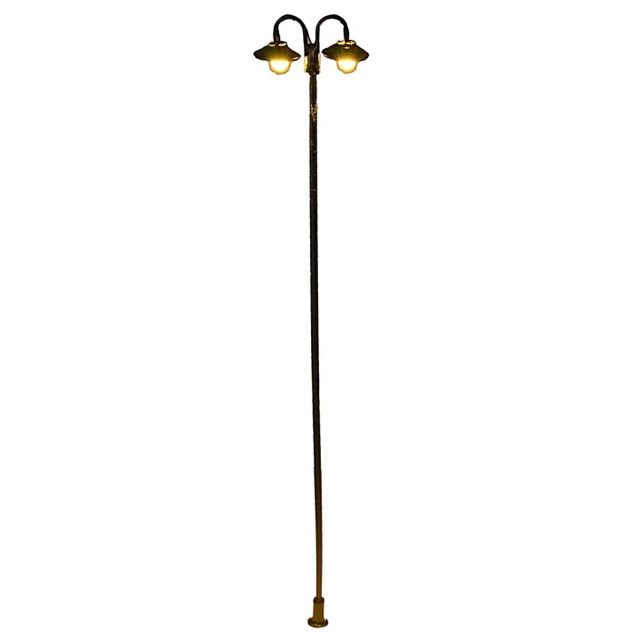 Lampione in metallo 14 cm con led 12V luce calda