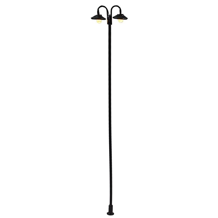 Lampione in metallo 14 cm con led 12V luce calda