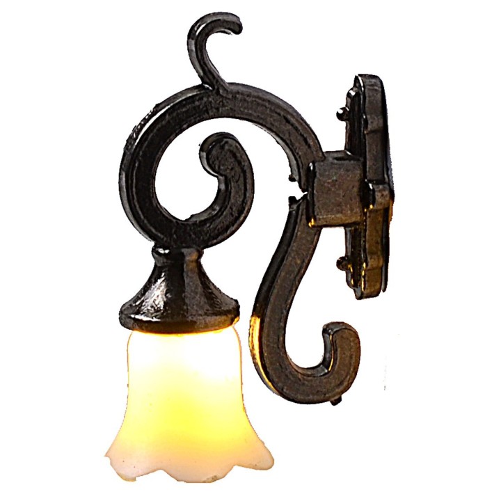 Metal wall lantern 1,3 cm with 12V warm light led