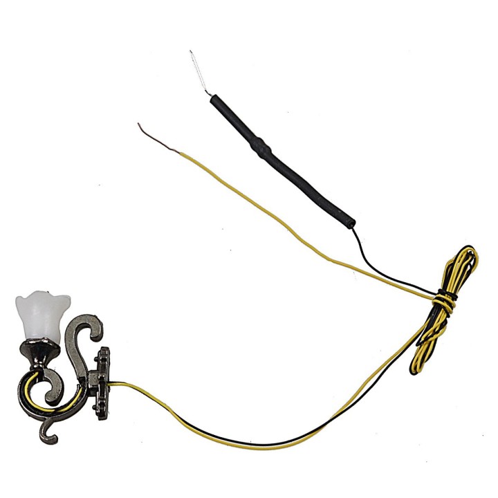 Farol de pared de metal de 1,3 cm con LED 12V luz cálida
