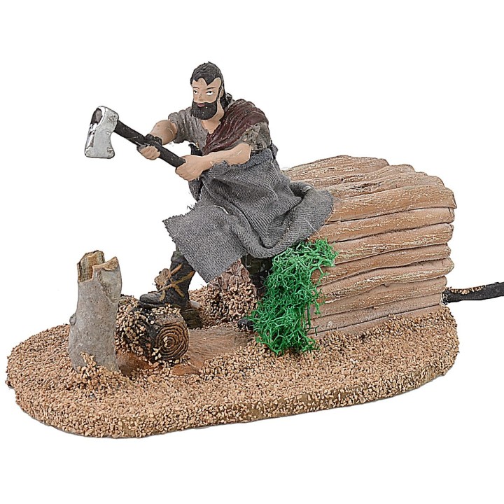 Boscaiolo in movimento 10 cm Oliver cm 12,5x17,5x11 h