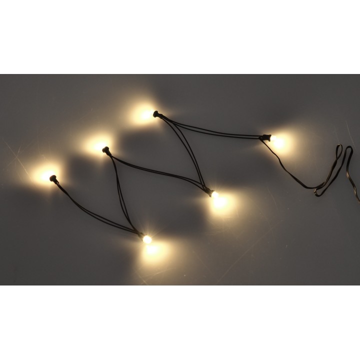 Cadena de 5 LED con luz blanca cálida Ø 5 mm 3,5 V. 