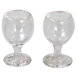 Set 2 calici in vetro ø 1 cm