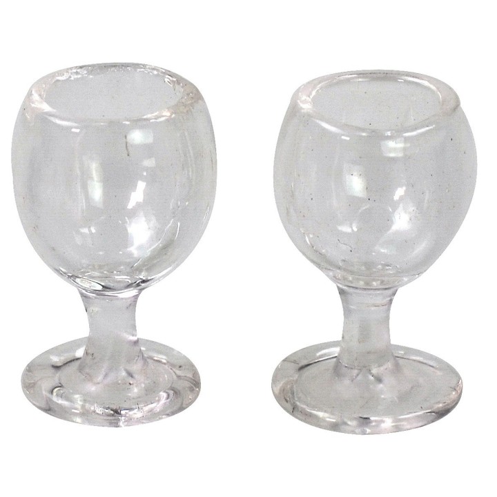 Juego de 2 copas de vidrio ø 1 cm
