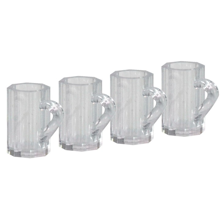 Juego de 4 jarras de vidrio ø 1 cm