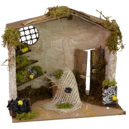 Bottega del pescivendolo cm 20x14x18 h