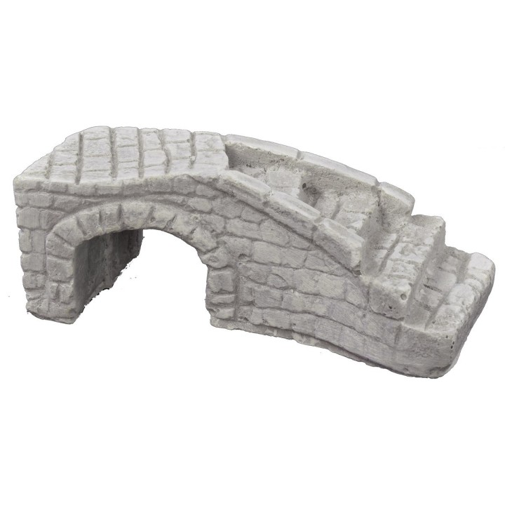 Escalera de yeso con puente de 14x6x4,5 cm h
