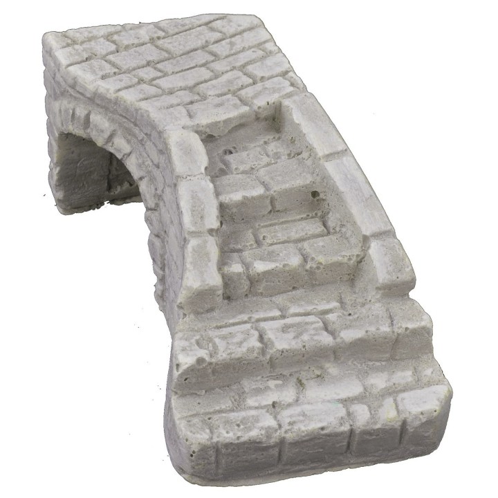 Escalera de yeso con puente de 14x6x4,5 cm h