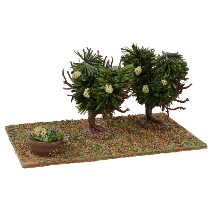 Vigneto con uva bianca cm 15,5x9x8 h