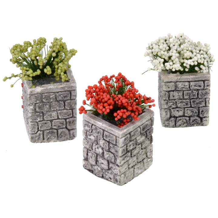 Vaso di fiori in colori assortiti cm 2,5x2,5x5 h.