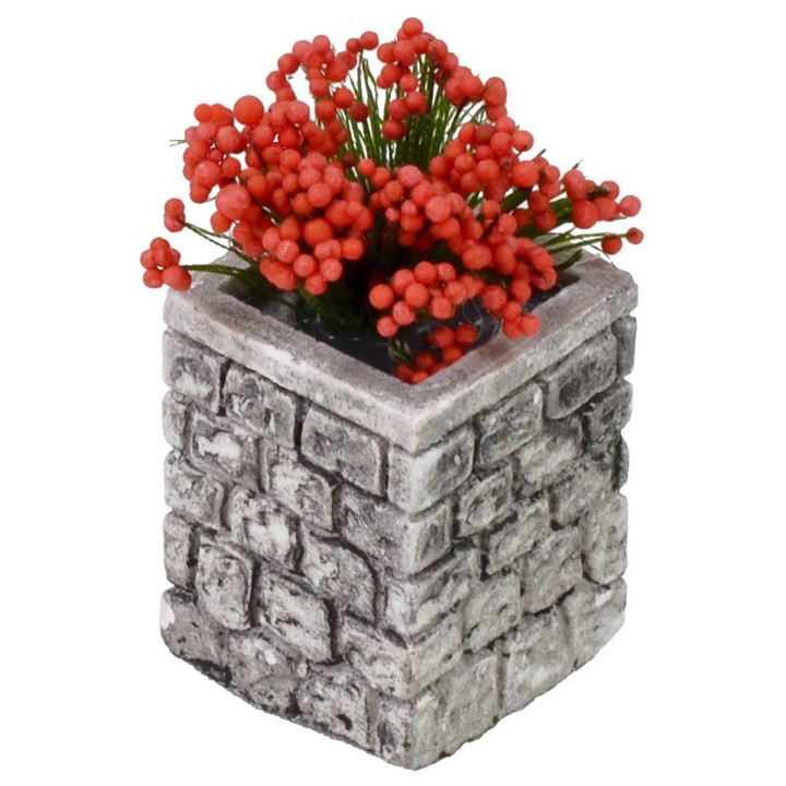 Jarrón de flores en colores surtidos cm 2,5x2,5x5 h.