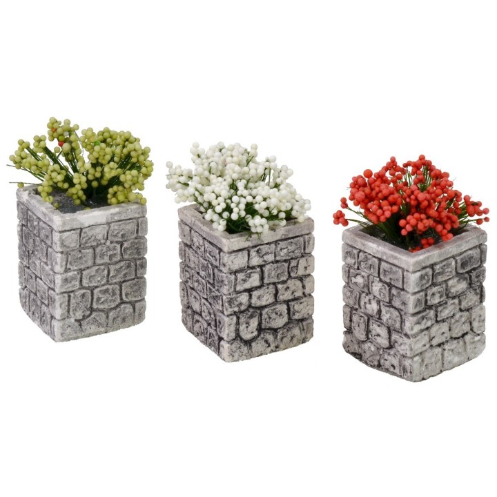 Vaso di fiori in colori assortiti cm 2,5x2,5x5 h.