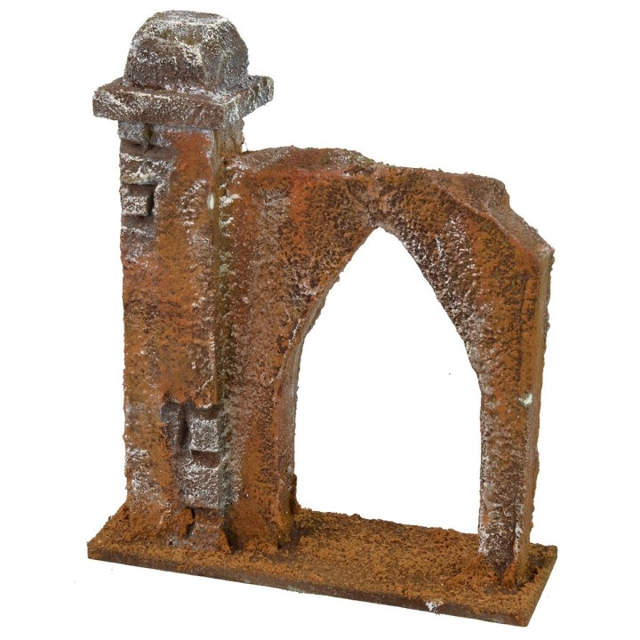 Entrance arch with side column cm 10x3,3x12 h for statues of 6