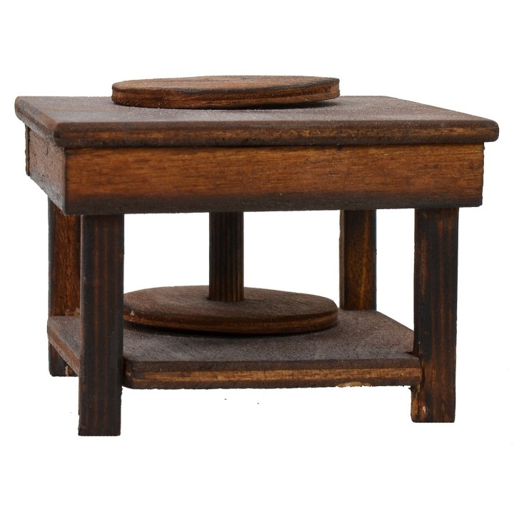 Table with potter's wheel cm 7x7x5 h for statues cm 10-12