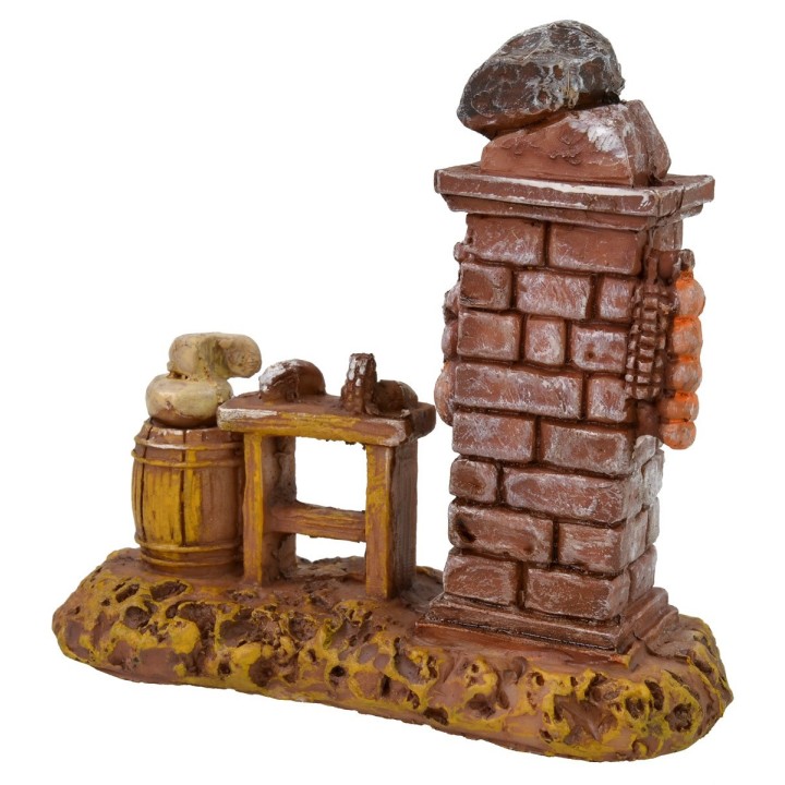Scenografia banchetto del salumiere in resina cm 9x4x9 h