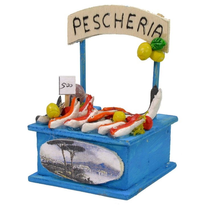Fishmonger banquet with sign cm 6x6x9 h