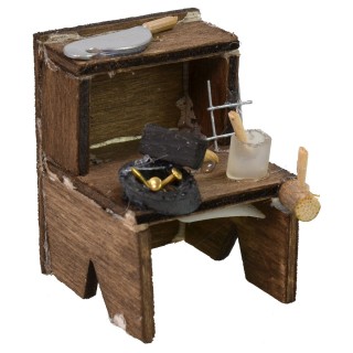 Banco da lavoro del falegname cm 4x4x5,5 h per statue da 6 h cm