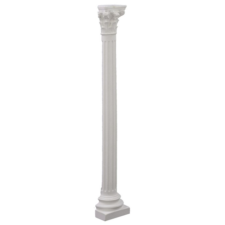 Striped semi-column with capital 24.3 cm h
