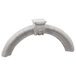 Arco con capitello e stemma in bassorilievo 25x2x11.5 cm h
