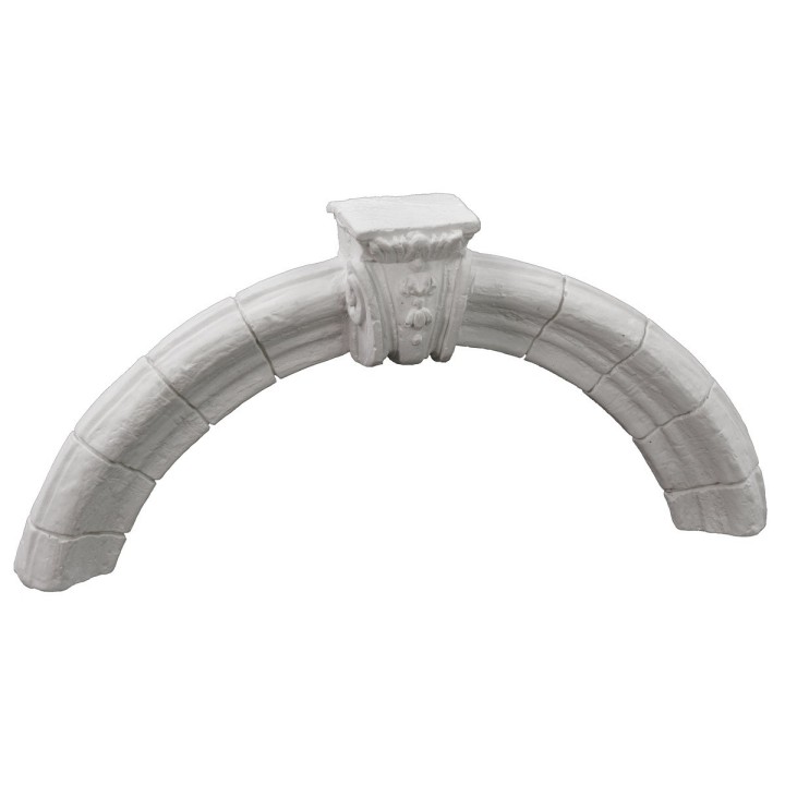 Arco con capitello e stemma in bassorilievo 25x2x11.5 cm h