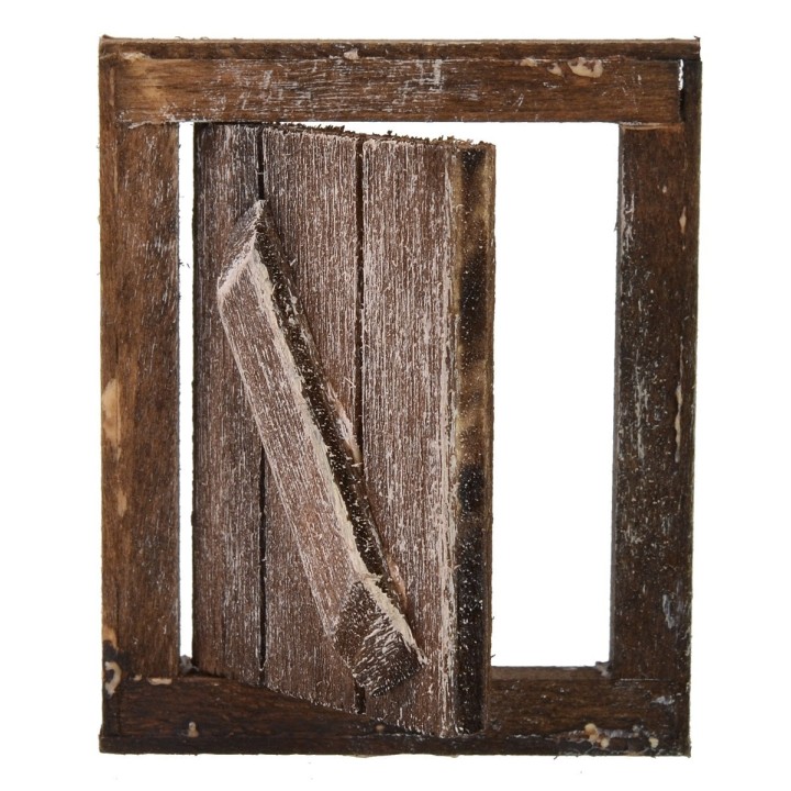 Wooden window with opening door cm 4x0.5x5 h