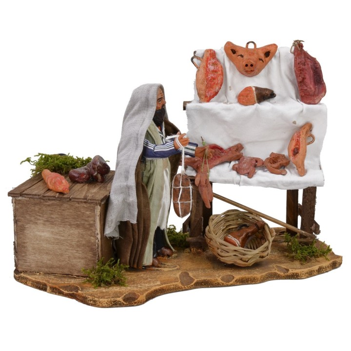 Venditore di salumi orientale 12 cm in movimento cm