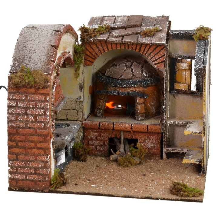 Cucina con forno a legna funzionante cm 23x21x19 h