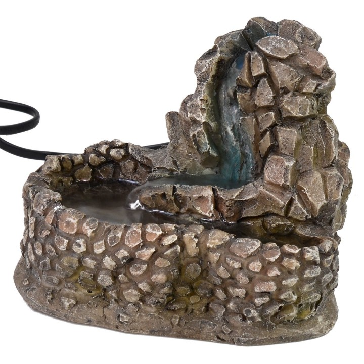 Cascata in resina effetto pietra funzionante cm 14,5x12x12 h