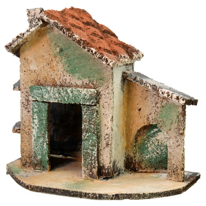 Single house with arched door cm 13.5x7.5x11.5 h