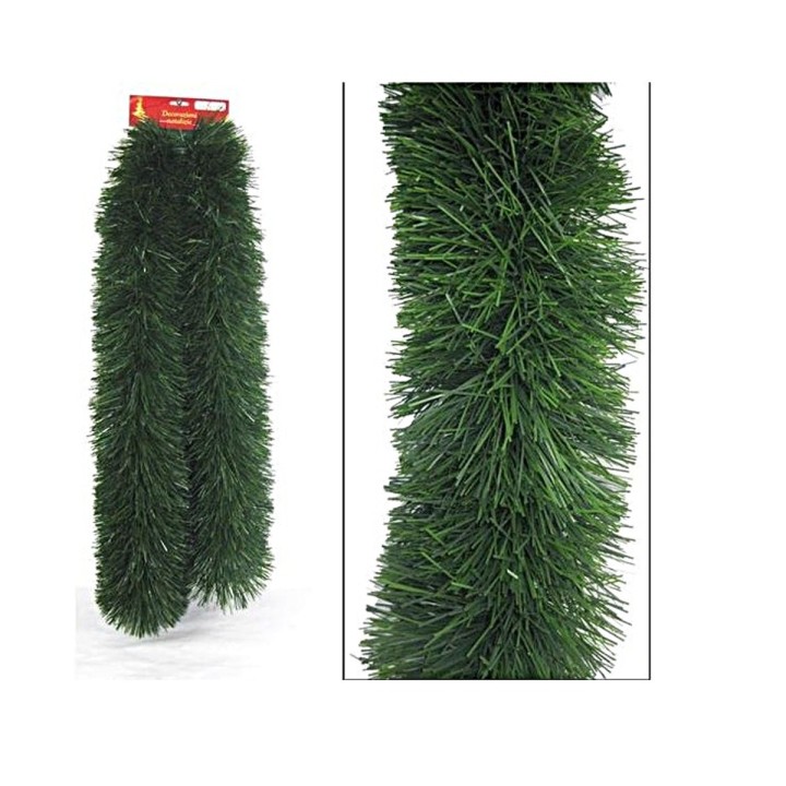 Guirnalda navideña verde de 270 cm