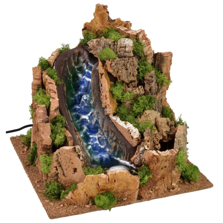 Working waterfall among the rocks cm 29x29x27h.