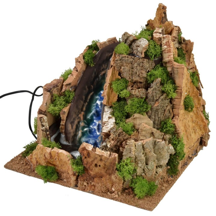 Working waterfall among the rocks cm 29x29x27h.