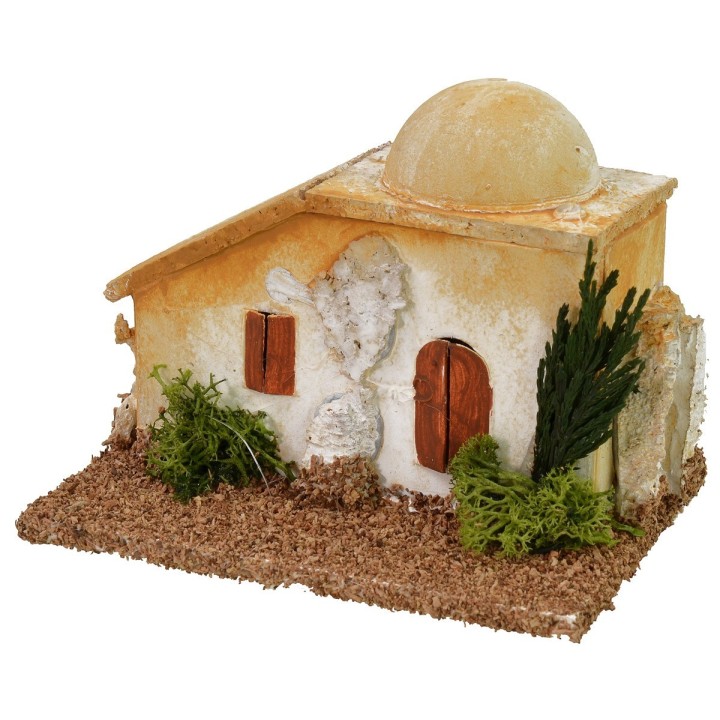 Coppia di minareti con cupola e scale cm 11x8x15 h per statue