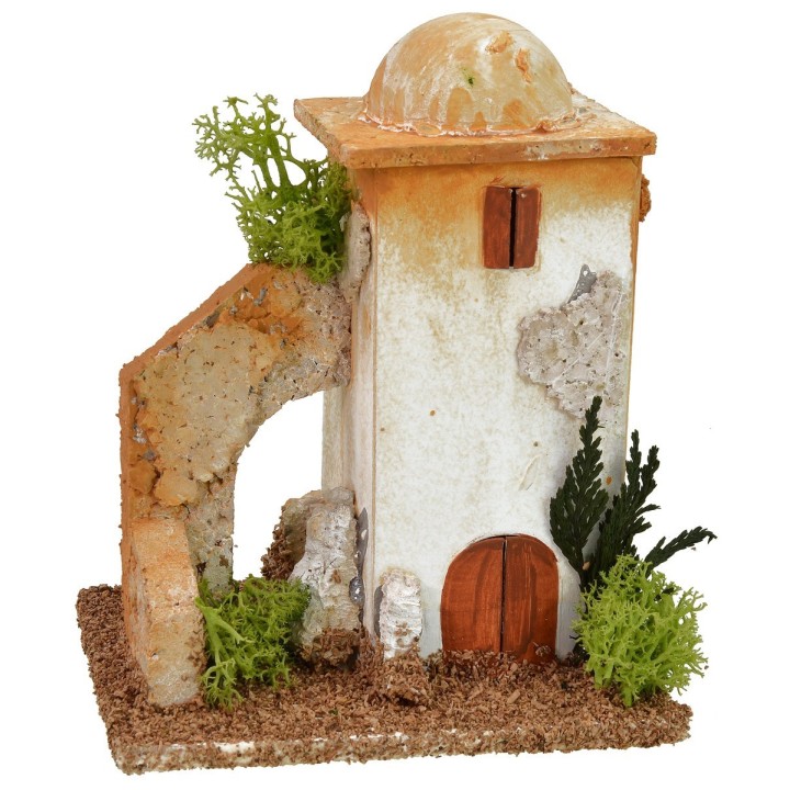 Coppia a due piani con arco laterale cm 11x8x13 h per statue