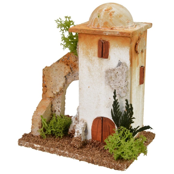 Pair with two floors with side arch 11x8x13h cm for 3-3.5cm