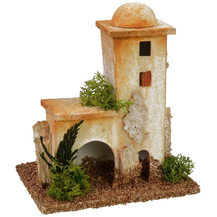 Pair with two floors with side arch 11x8x13h cm for 3-3.5cm