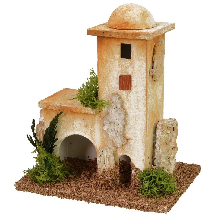 Pair with two floors with side arch 11x8x13h cm for 3-3.5cm