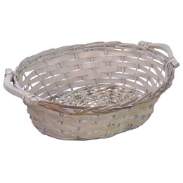 Cesto oval white cm 45x35x14 h. 