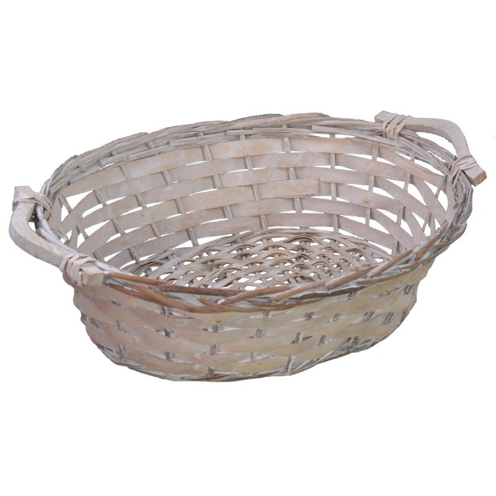 Cesto ovale bianco cm 45x35x14 h. 