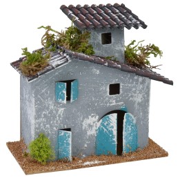 Eighteenth-century house with turret 13x7x13 cm h