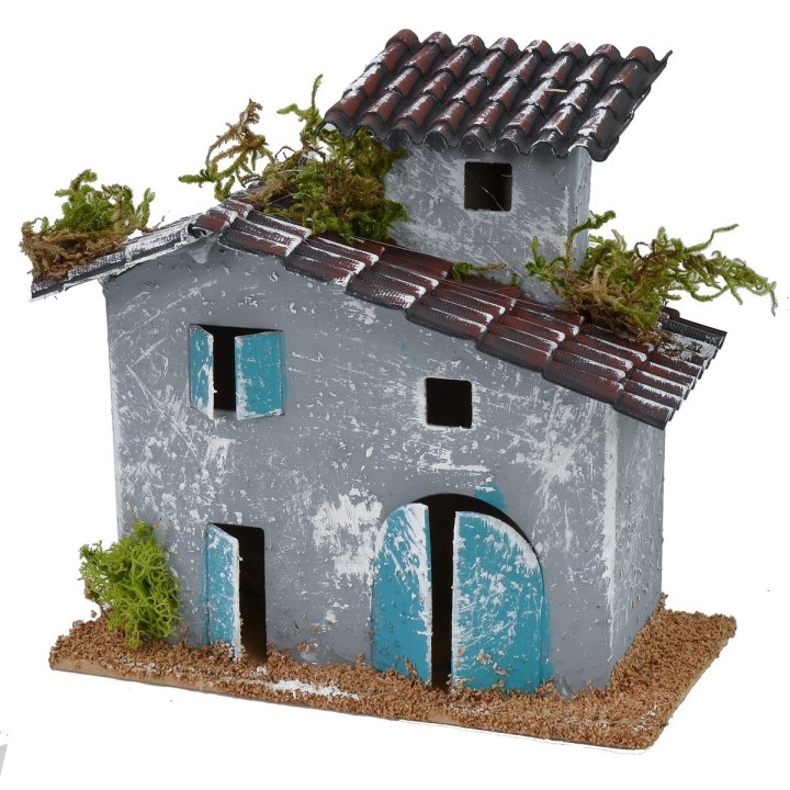 Casa settecentesca con torretta cm 13x7x13 h
