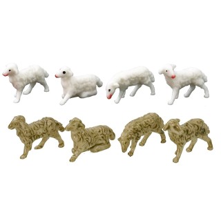 Establecer 8 ovejas de 2,5 cm
