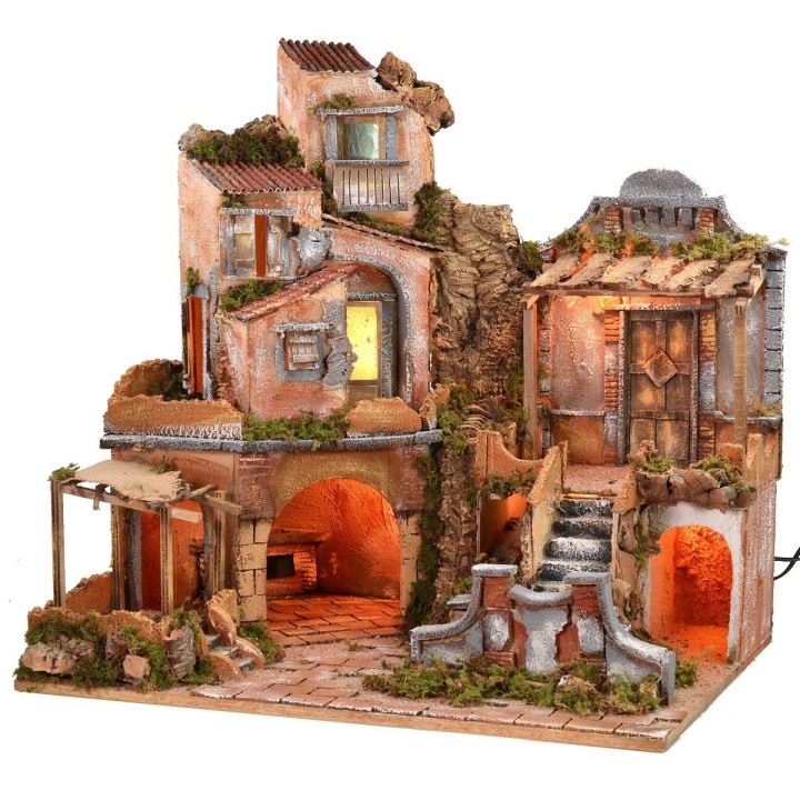 Illuminated crib with functioning waterfall cm 60x45x61 h
